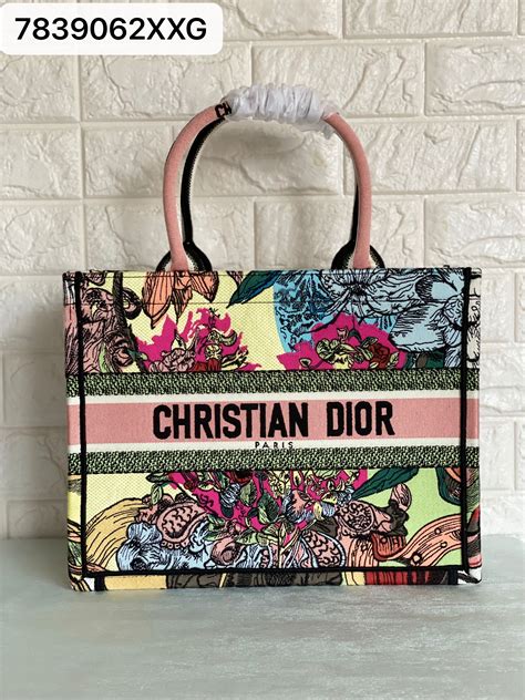 floral dior book tote|christian Dior book floral tote.